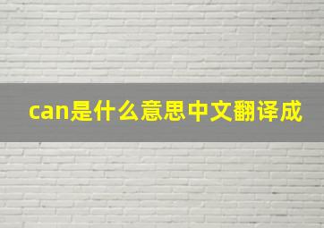 can是什么意思中文翻译成