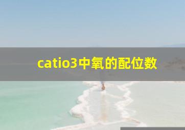 catio3中氧的配位数