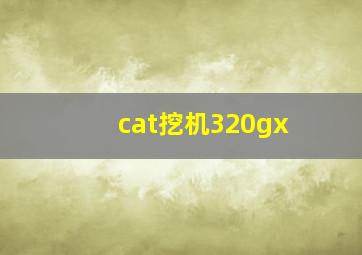 cat挖机320gx