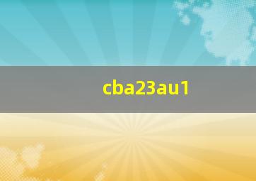 cba23au1