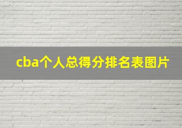 cba个人总得分排名表图片