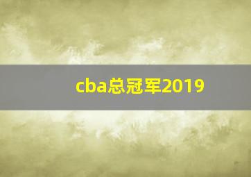 cba总冠军2019