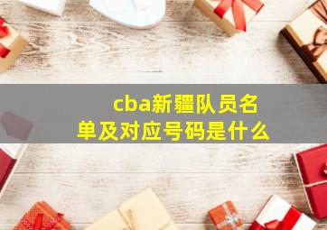 cba新疆队员名单及对应号码是什么