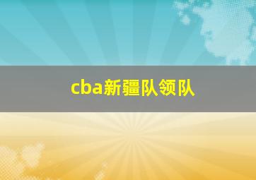 cba新疆队领队