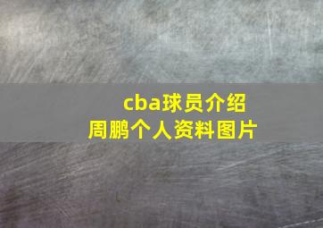 cba球员介绍周鹏个人资料图片