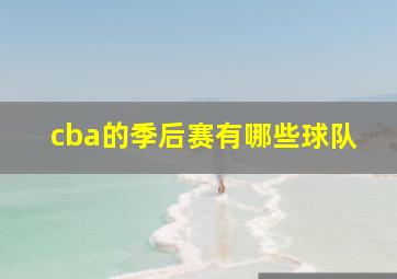 cba的季后赛有哪些球队