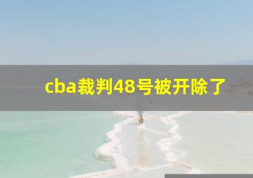 cba裁判48号被开除了