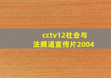 cctv12社会与法频道宣传片2004