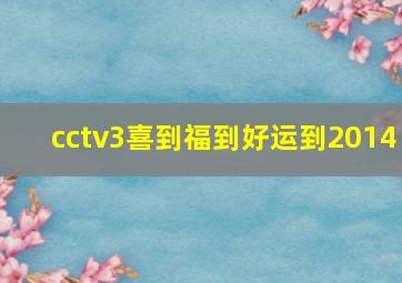 cctv3喜到福到好运到2014