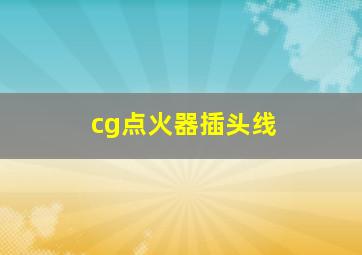 cg点火器插头线