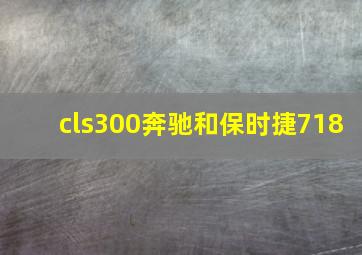 cls300奔驰和保时捷718