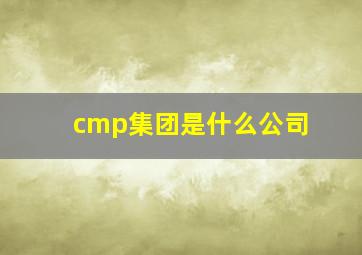 cmp集团是什么公司