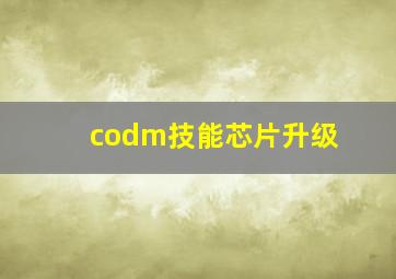 codm技能芯片升级