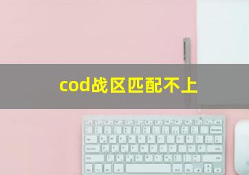 cod战区匹配不上