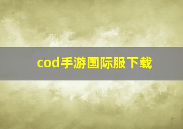 cod手游国际服下载