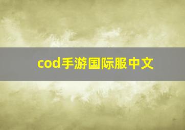 cod手游国际服中文