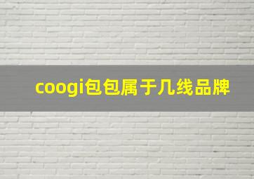 coogi包包属于几线品牌