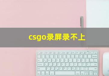 csgo录屏录不上