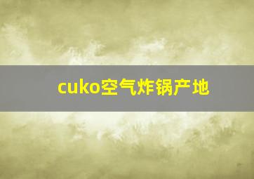 cuko空气炸锅产地