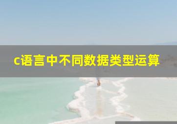 c语言中不同数据类型运算