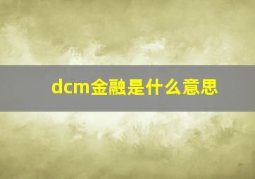 dcm金融是什么意思