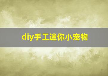 diy手工迷你小宠物