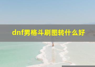 dnf男格斗刷图转什么好