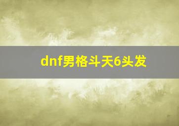 dnf男格斗天6头发