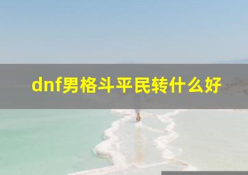 dnf男格斗平民转什么好