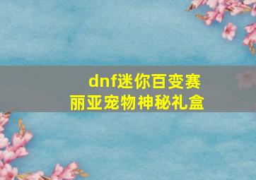 dnf迷你百变赛丽亚宠物神秘礼盒