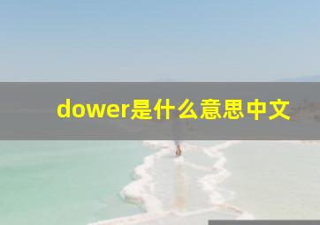 dower是什么意思中文