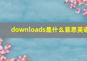 downloads是什么意思英语