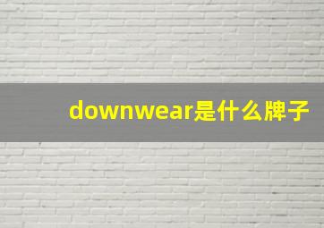 downwear是什么牌子