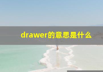 drawer的意思是什么