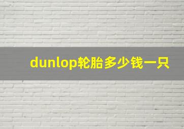 dunlop轮胎多少钱一只