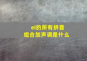 ei的所有拼音组合加声调是什么