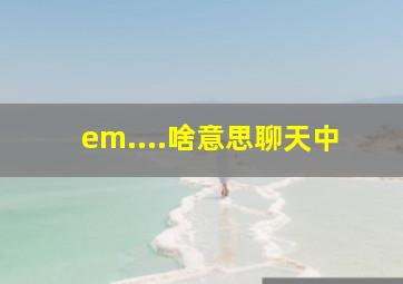 em....啥意思聊天中