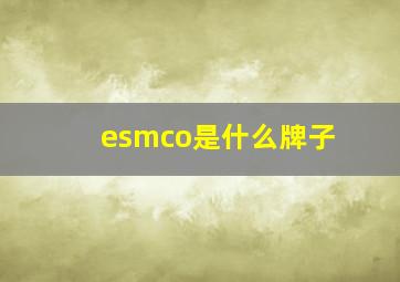 esmco是什么牌子