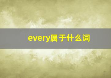 every属于什么词