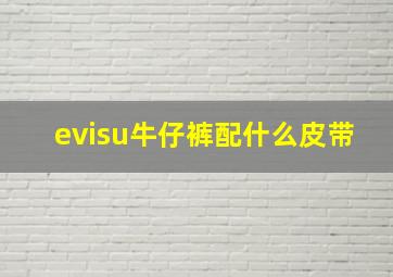 evisu牛仔裤配什么皮带