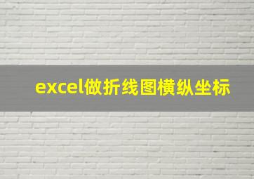 excel做折线图横纵坐标