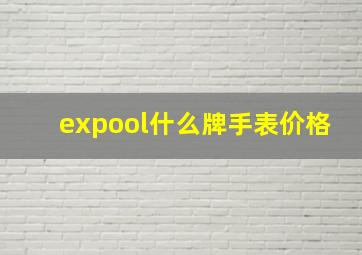 expool什么牌手表价格