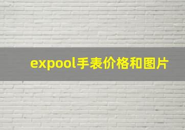 expool手表价格和图片