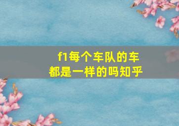 f1每个车队的车都是一样的吗知乎