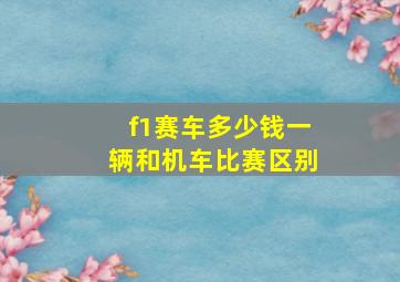 f1赛车多少钱一辆和机车比赛区别