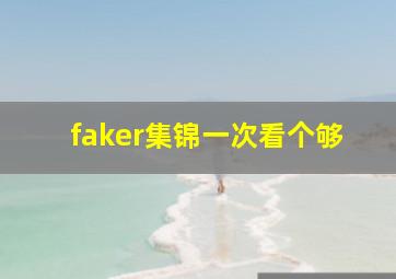 faker集锦一次看个够