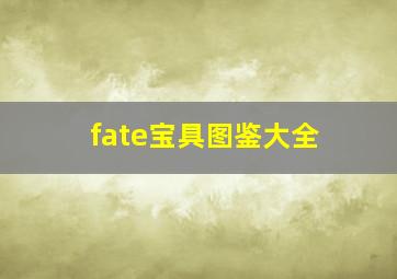 fate宝具图鉴大全