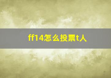 ff14怎么投票t人