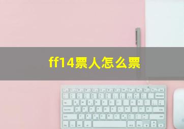 ff14票人怎么票