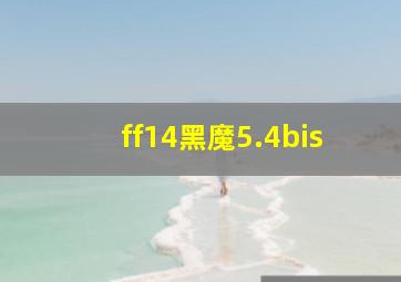 ff14黑魔5.4bis